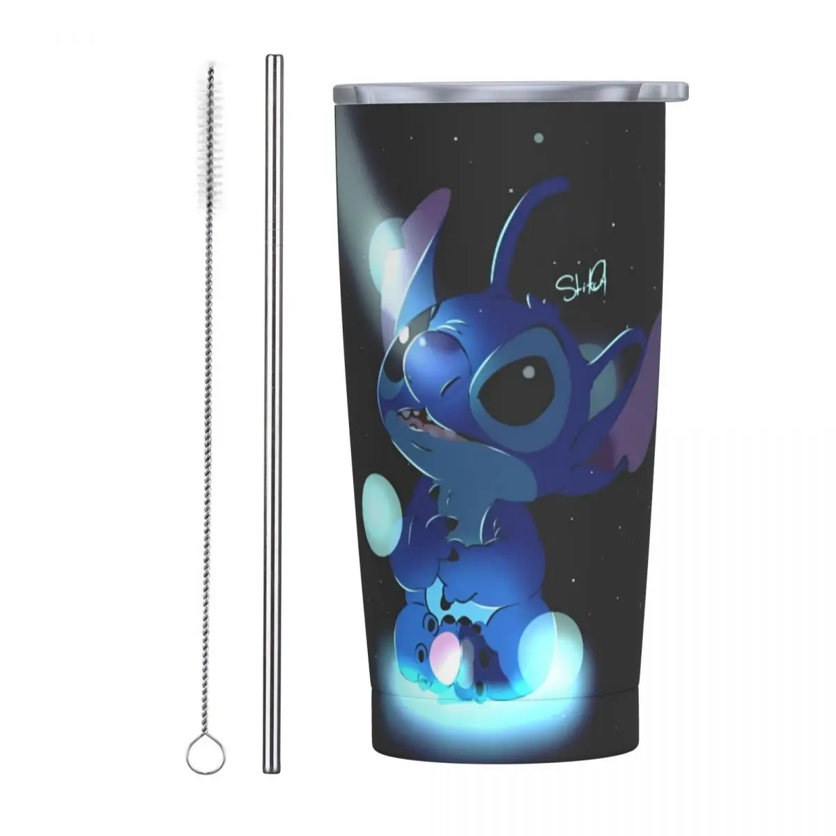 Милый мультяшный стежок из нержавеющей стали синий комикс автомобильные кружки