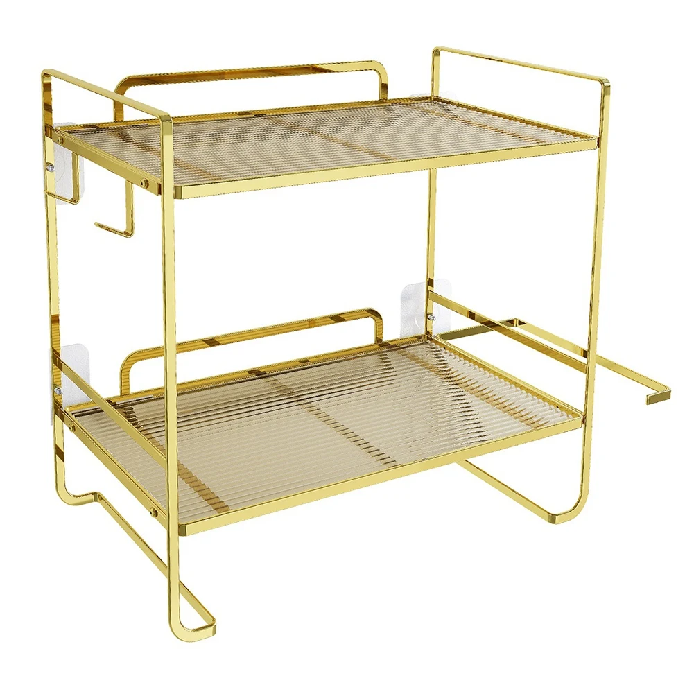 Многофункциональная полка для хранения над унитазом 2-этажная в ванной комнате