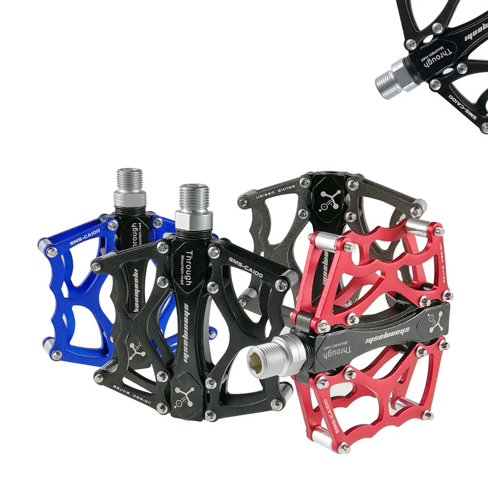 G258 горный велосипед педали из алюминиевого сплава Perine широкие велосипедные педали Нескользящие ножные заклепки