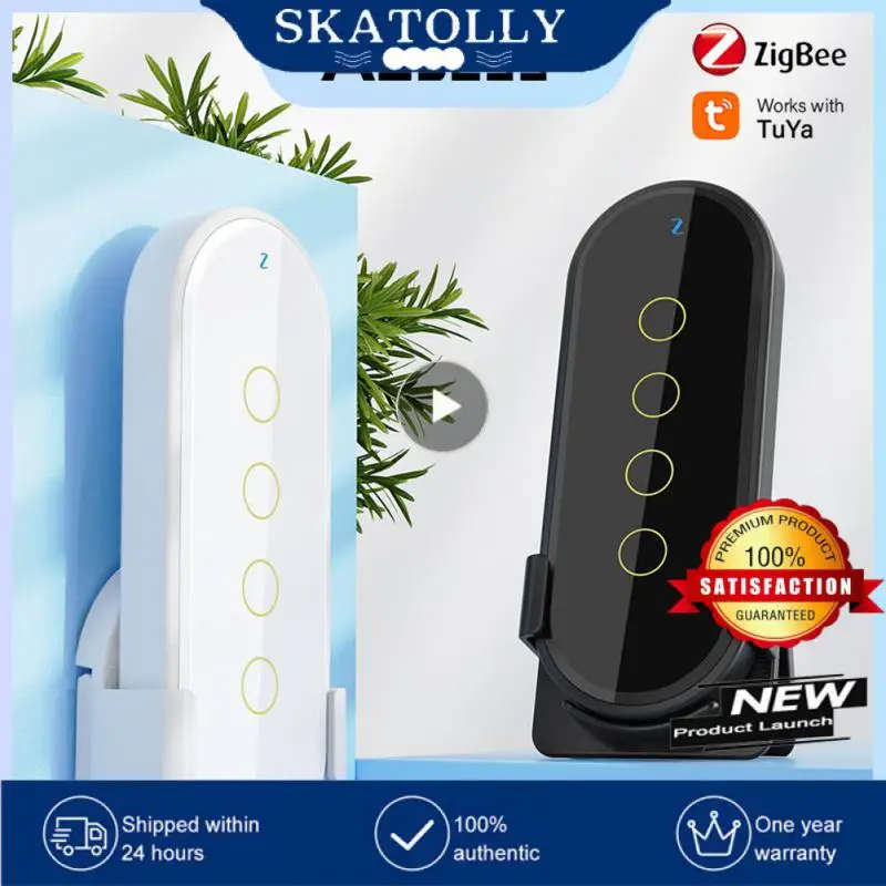 

1~8PCS Tuya ZigBee Wireless Smart Home Scene Switch Light 4 Gang 12 Scene Touch Light Switch Remote Control Smart Life App