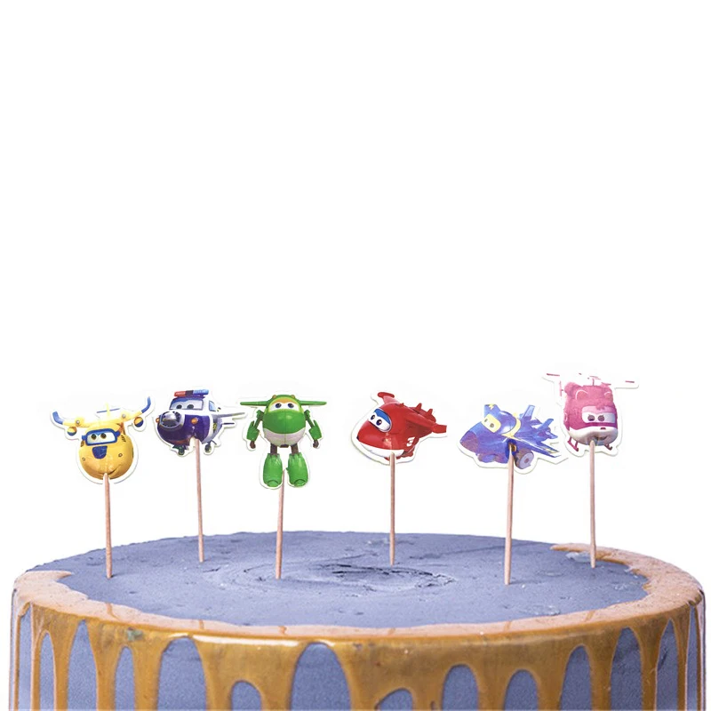 24 шт./набор Картонная машина Новый творческий рождественский зубочистка на праздничном торте.