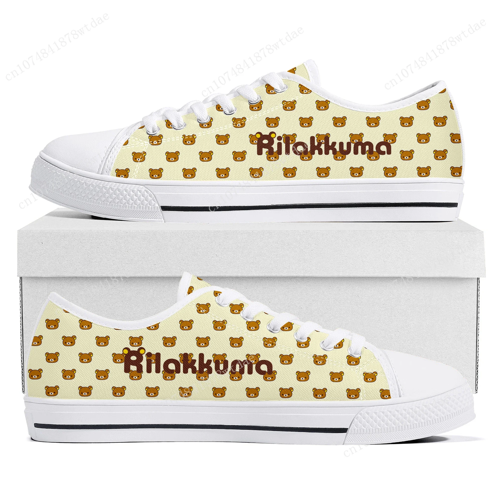 Низкие кроссовки Rilakkuma женские мужские подростковые высококачественные