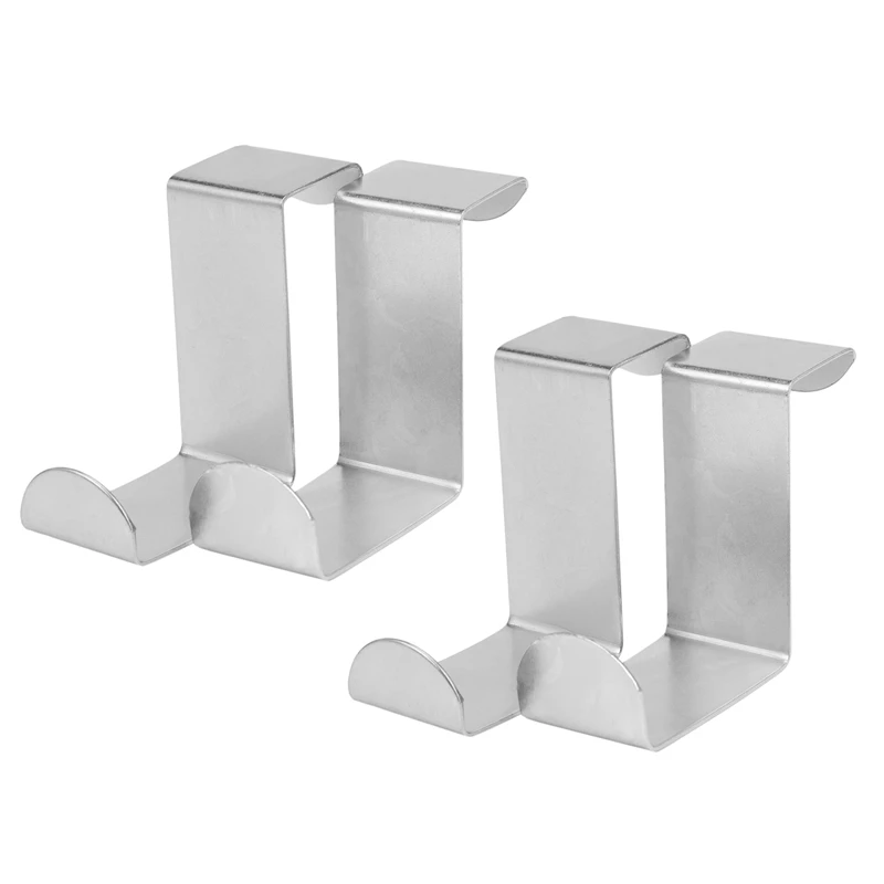

4PC Back Door Hook Stainless Steel Kitchen Cabinet Clothes Hanger Home Storage Hanger Organizer Hooks