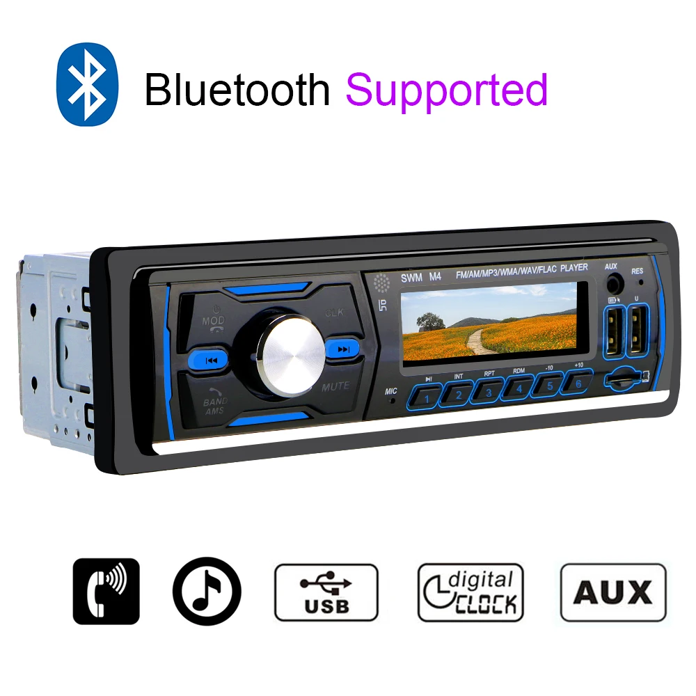 Цифровой медиаприемник LEEPEE 1 Din автомобильный стерео-радиоприемник с Bluetooth