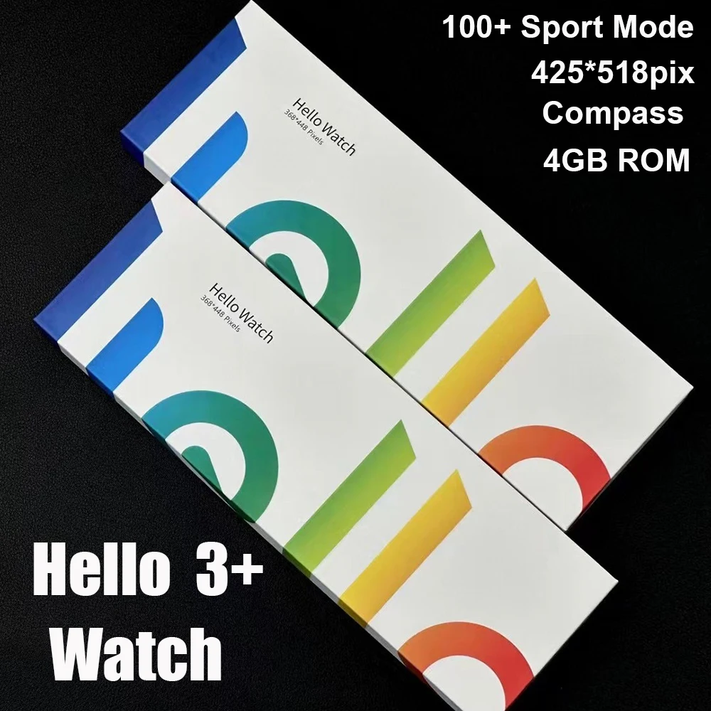 Смарт-часы Hello Watch 3 Plus 49 мм Gen4 AMOLED экран версия с компасом 4 Гб ПЗУ