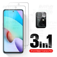 1 to 3 protective glass for xiaomi redmi note 10 pro 10s 10t glass camera screen protector on redmy 10c not 11 pro 11s c10 glass