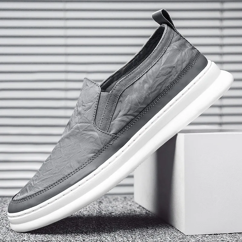 

Canvas Men's Shoes Summer Breathable Thin Section Deodorant Lazy One Pedal Ice Silk All-match Casual Shoes Men's Slip-on Shoes