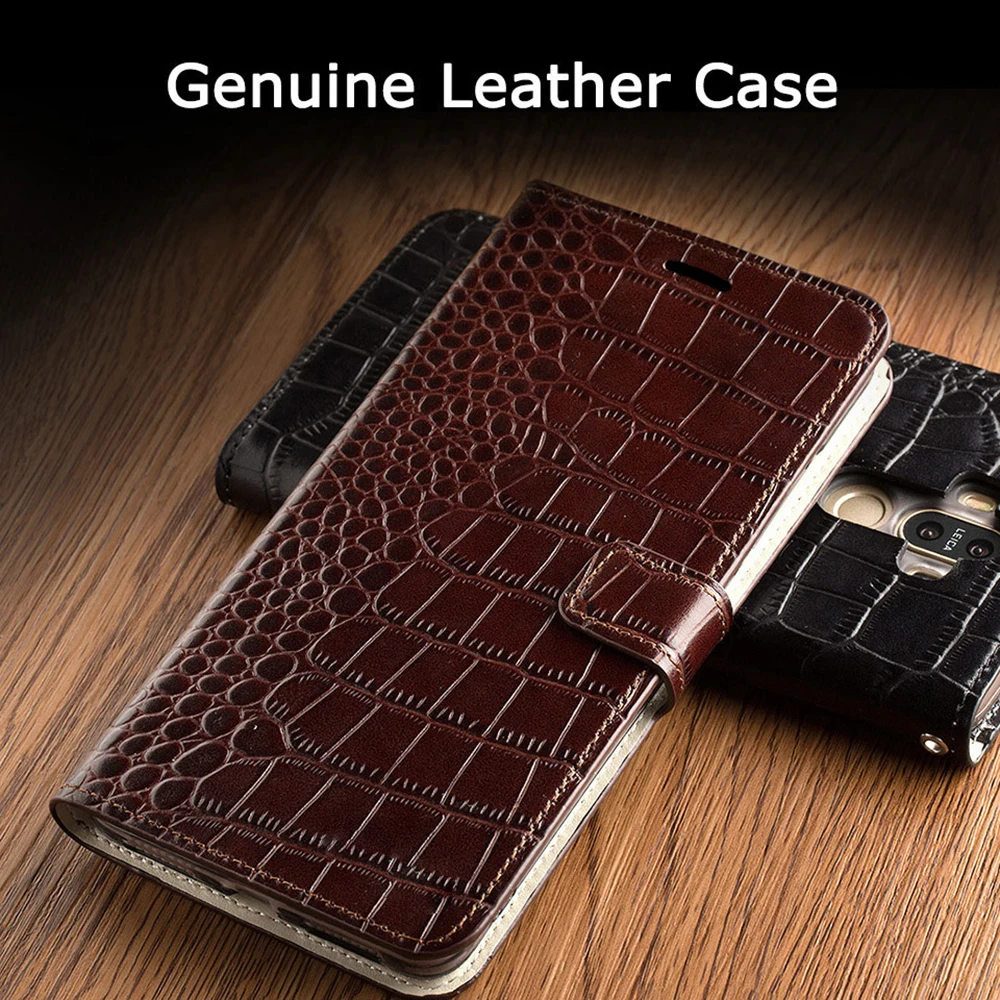 

Genuine Leather Cowhide Flip phone Case for LG Velvet Stylo7 6 5 G8 ThinQ K40 V50 40 Magnetic Alligator Textured Smartphone bag