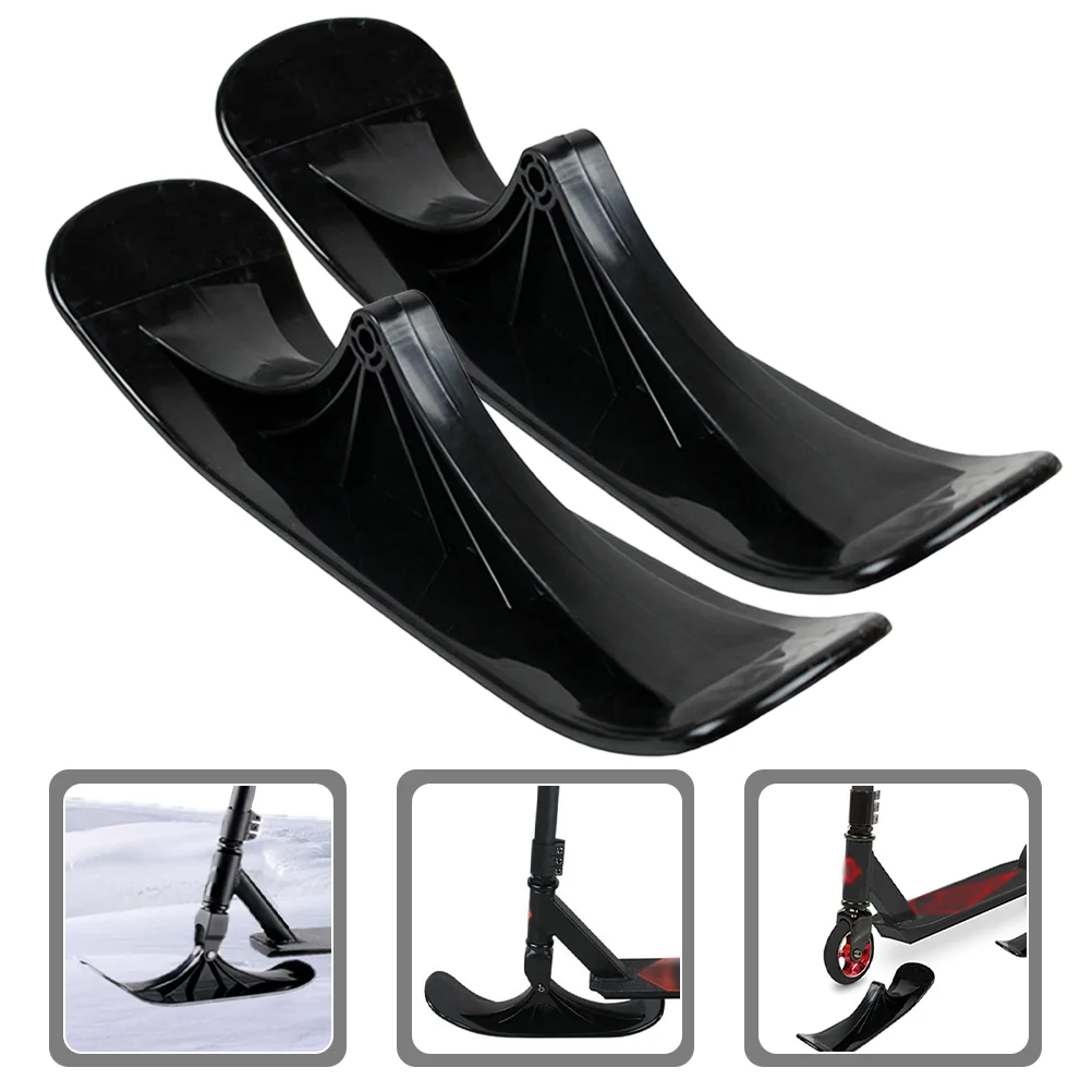 

1 Pair of Snow Scooter Ski Sled Outdoor Skate Board Snow Scooter Sled Ski Attachment for Kids