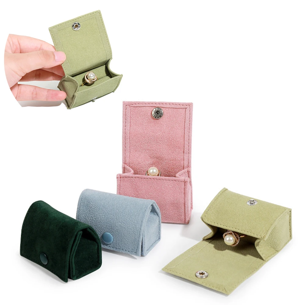 

1Pc New Velvet Jewelry Box Ring Display Organizer Box Portable Travel Necklaces Earrings Rings Beads Storage Case Packaging Box