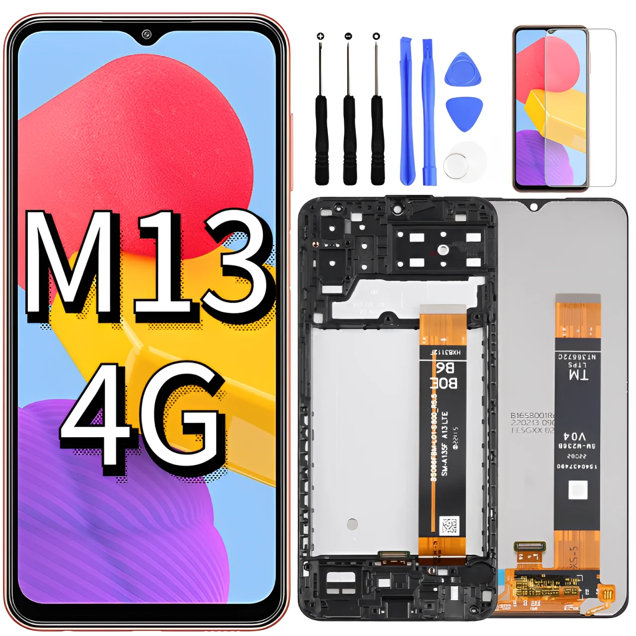 6 6-дюймовый экран m13 4g для Samsung Galaxy M13 4G ЖК-дисплей SM-M135F SM-M135F/DSN дигитайзер