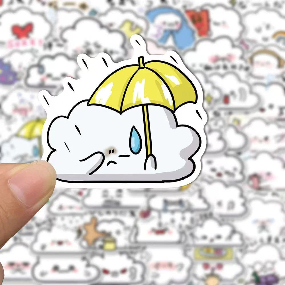 

10/30/50PCS Cartoon Cute Cloud Personality Creative Sticker Guitar Refrigerator Computer Motorcycle Waterproof Sticker Wholesale