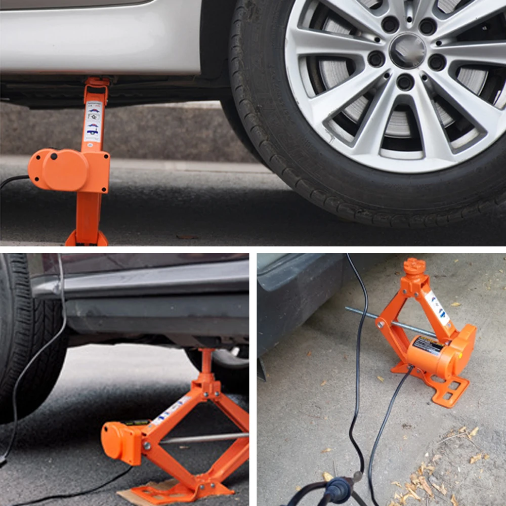 DC 12 В 3 тонны электрический ножничный подъемный винт домкрат Авто подъемные