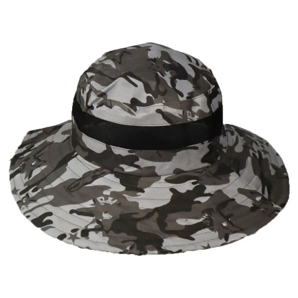 

Men Wide Brim US Army Hat Camping Fishing Boonie Hat Camo Sun Caps Camouflage Bucket Hats Panama Cap