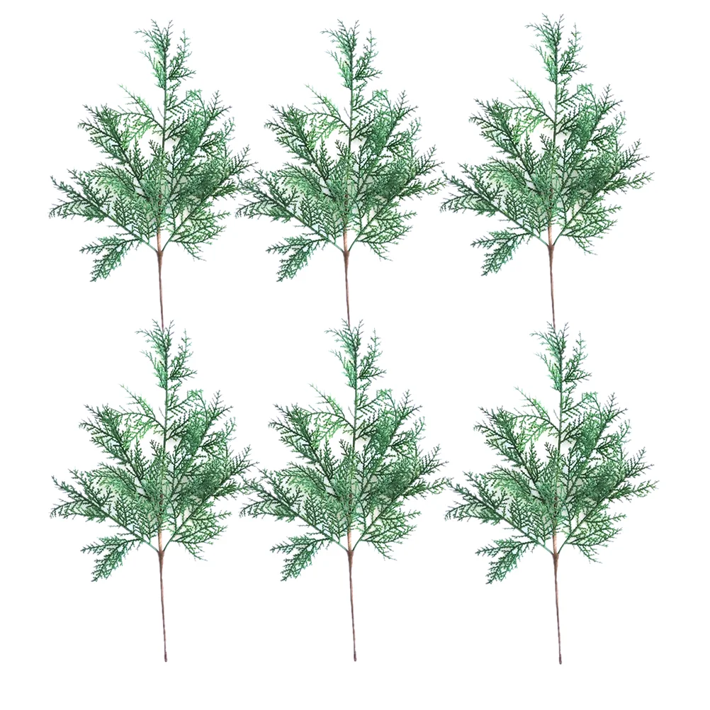 

6 Pcs Berries Artificial Plants Greenery Shrubs Bouquets Decorate Cypress Faux Flower