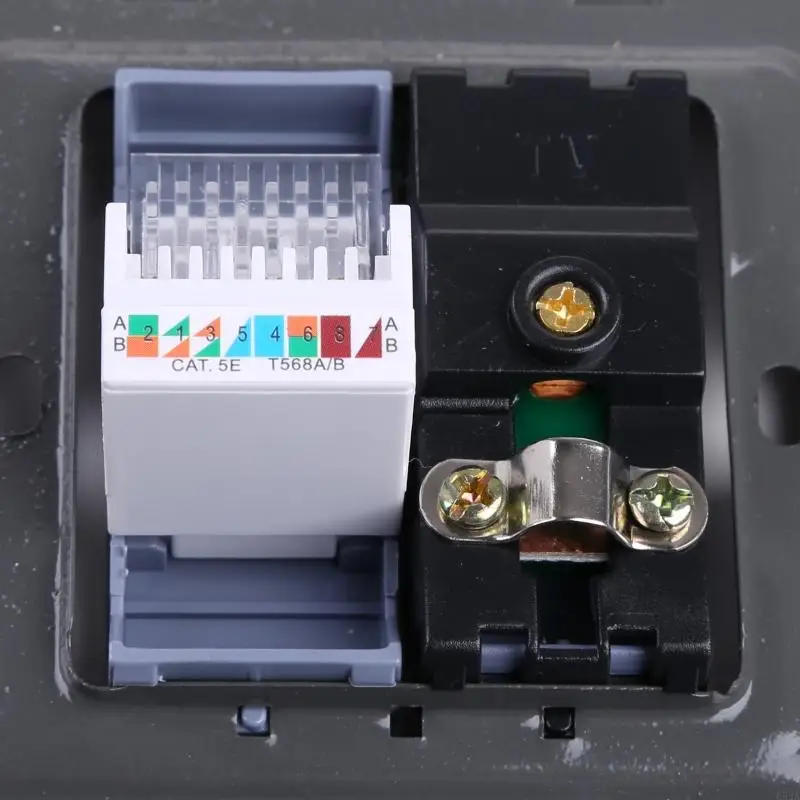 Фото 652A RJ45 сетевой адаптер+телевизионный антенна коаксиальное настенное крепление №2