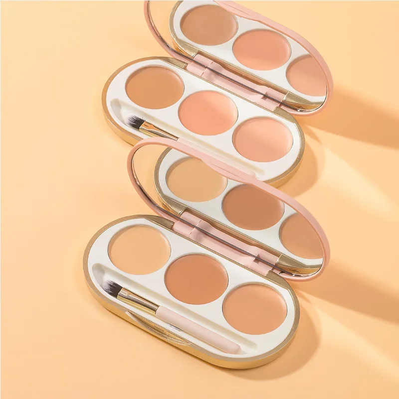 Милый бант 3 цвета корректор крем консилер Контур Макияж Палитра для зрелой кожи