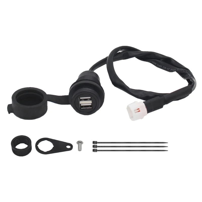 

Motorbike Double USB Charging Socket Dual USB Plug Adapter Motorcycle Modified Accessory for MT-09 MT07