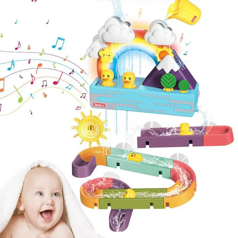 

Musical Bathtub Toys Bathtub Water Toy Preschool New Born Kids Bathtub Water Toys Durable Interactive Light Multicolored Infant