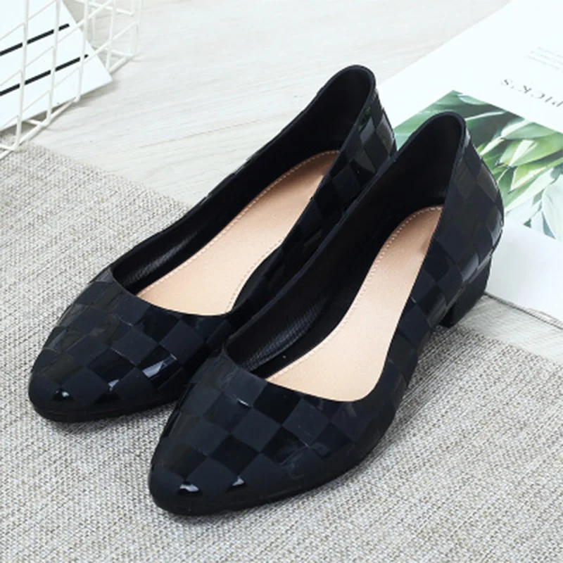 Women Low Heels 2020 Woman Fashion Pumps Women's Spring Autumn Slip On Shallow Ladies Casual Female Elegant Thick Heels Shoes
