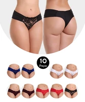 kit 10 panty imi lingerie thong double thong thong in microfiber and lace antony