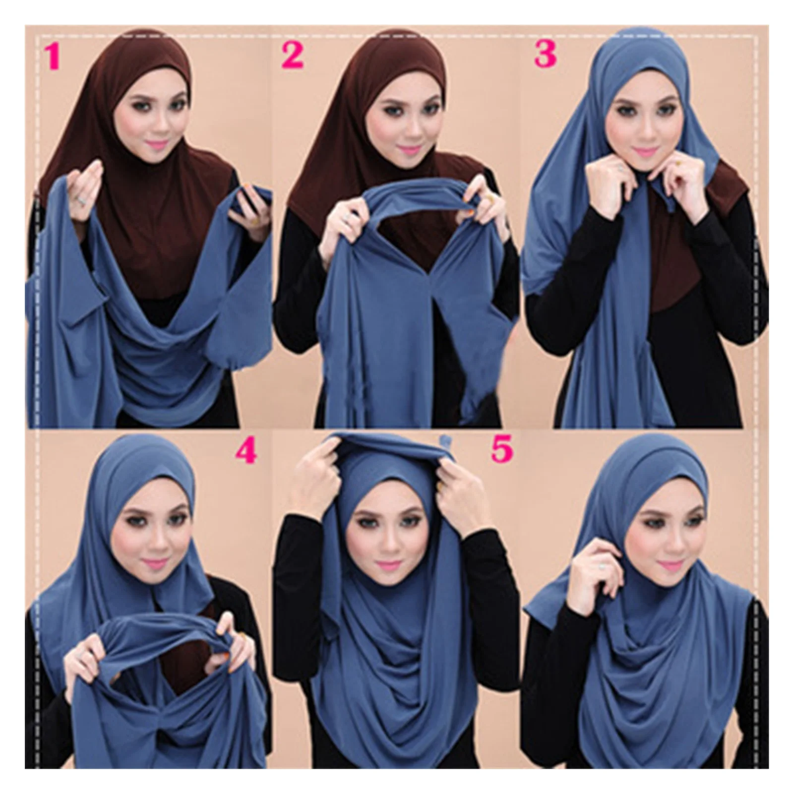 

Новинка 2021 мусульманский шифоновый хиджаб с двойной петлей мусульманский шарф женский головной платок мусульманский головной шарф женски...