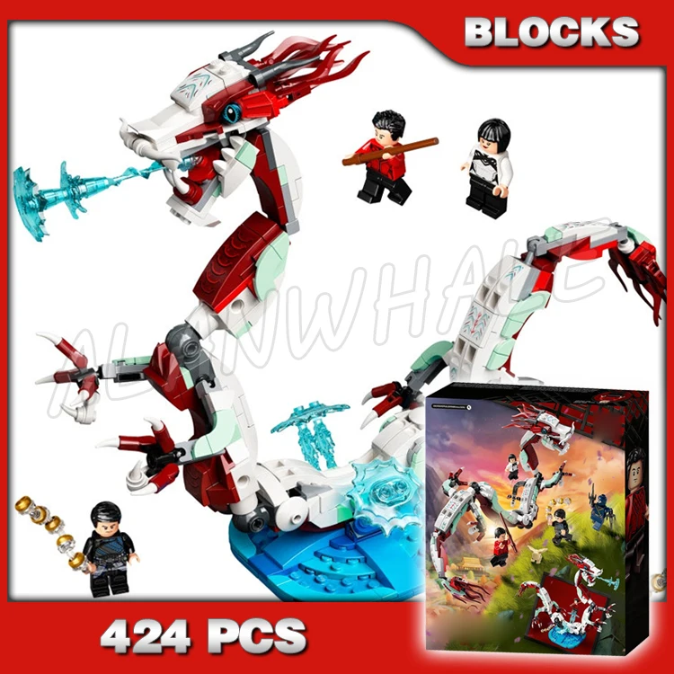 

424pcs Super Battle at the Ancient Village Shang Chi Ten Rings Chinese Dragon 60097 Building Blocks Boys Compatible With Model
