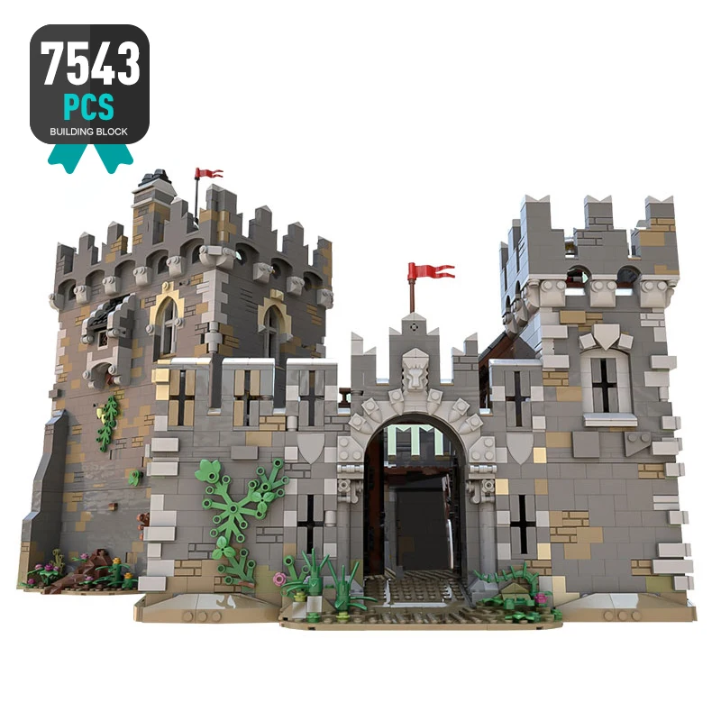 

Moc Medieval Retro Architecture City Street View Building Blocks Assembled Model Classic Old Building Retro Style Kids Toy Gifts