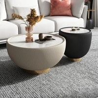 4770cm living room luxury round slate combination coffee table modern minimalist home simple corner sofa side table furniture
