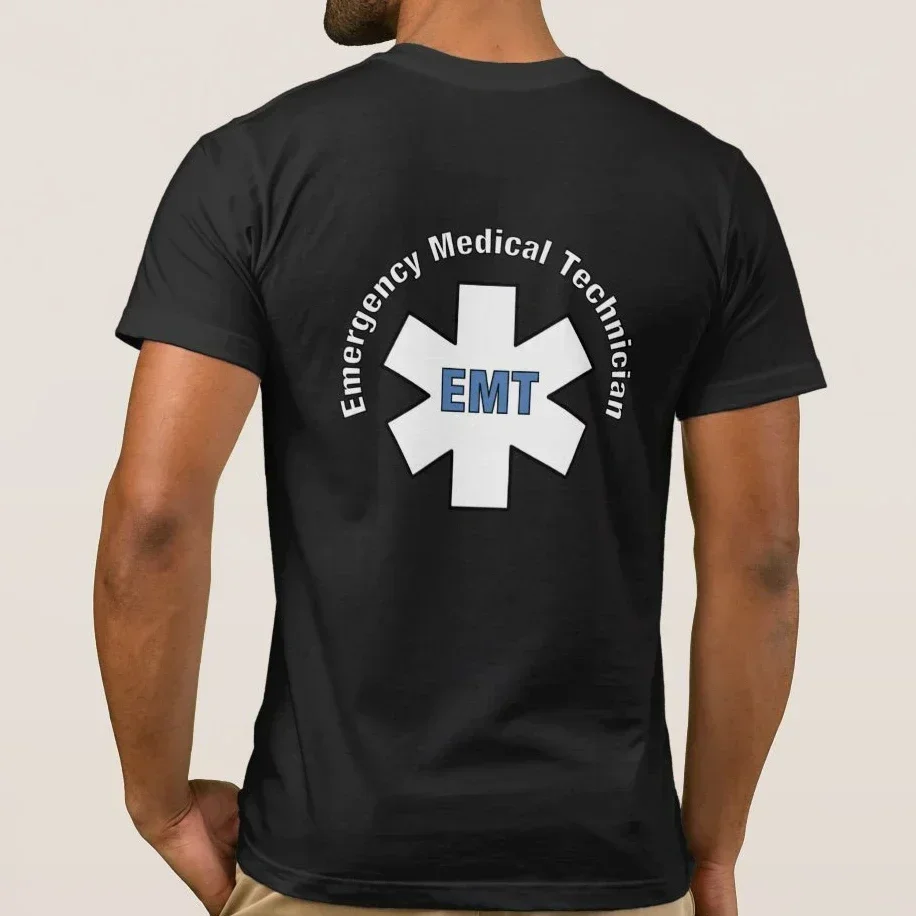 Фото Футболка Emergency Paramedic EMT Star of Life с символом, 100% хлопок, с круглым вырезом и коротким рукавом, летняя повседневная мужская футболка, размер S-3XL №1