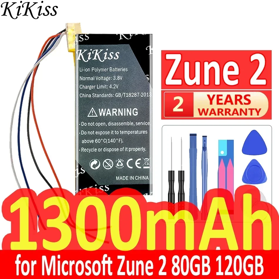 Мощный аккумулятор KiKiss мощностью 1300 мАч для Microsoft X 814399 -001 Zune 2 80 ГБ 120 4G 8G