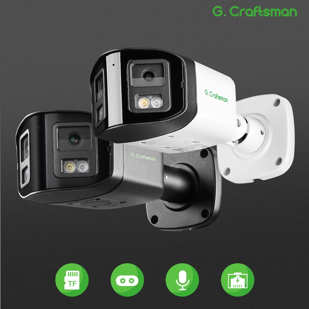 G.Craftsman 2 МП * IP Камера POE двойной объектив CCTV видеонаблюдение металлическая