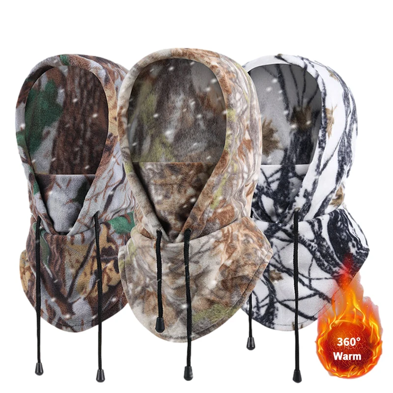

Cycling Cap Winter Warm Cap Balaclava Neck Warmer Hooded Beanies Winter Sports Ski Men Women Tactical Mask Print Face Mask Cap