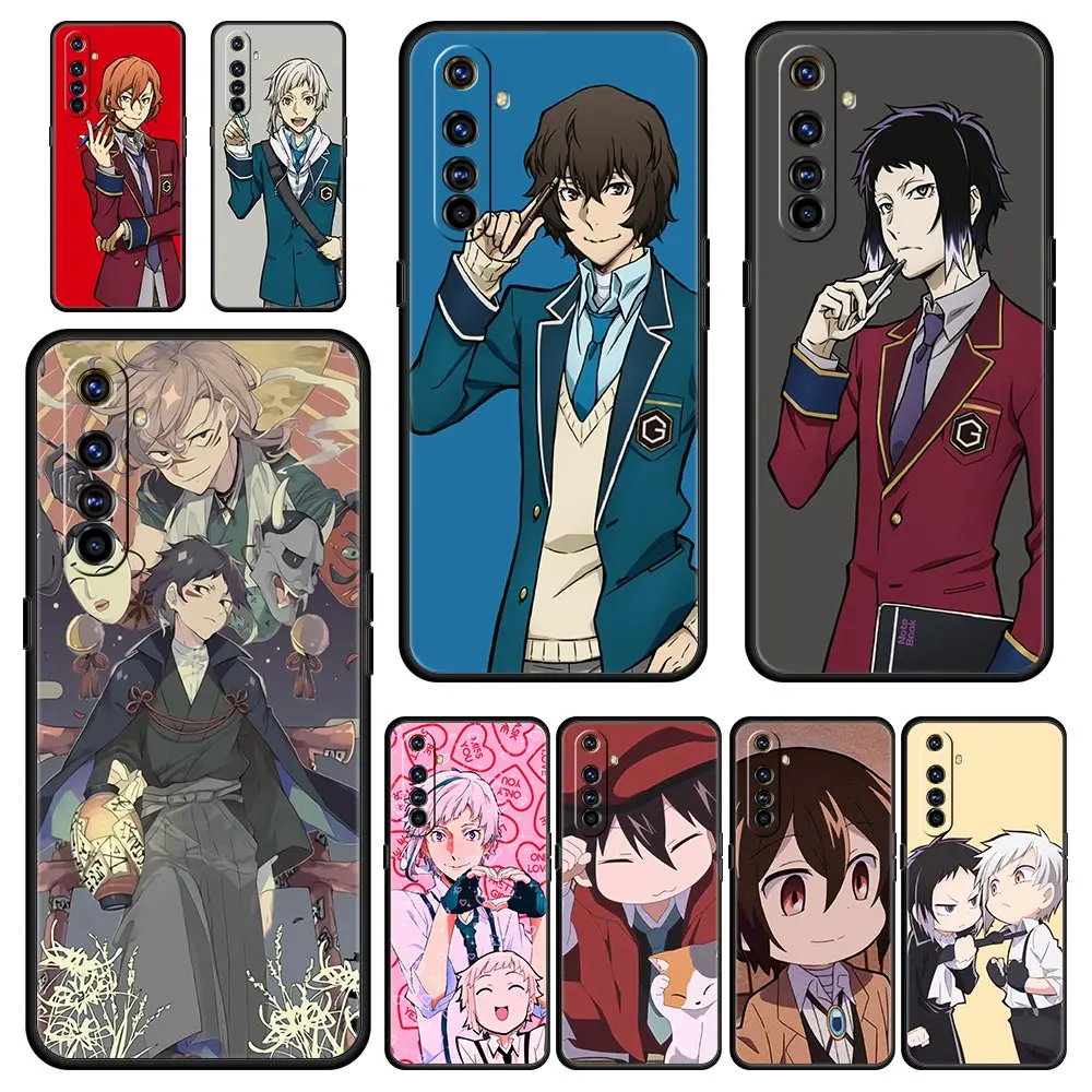 

Bungo Stray Dogs Cartoon Phone Case For Realme 9 8 7 6 GT2 Pro Plus 5G 8i 9i C3 C21 C11 C25 Silicone Black Cover Shell Fundas