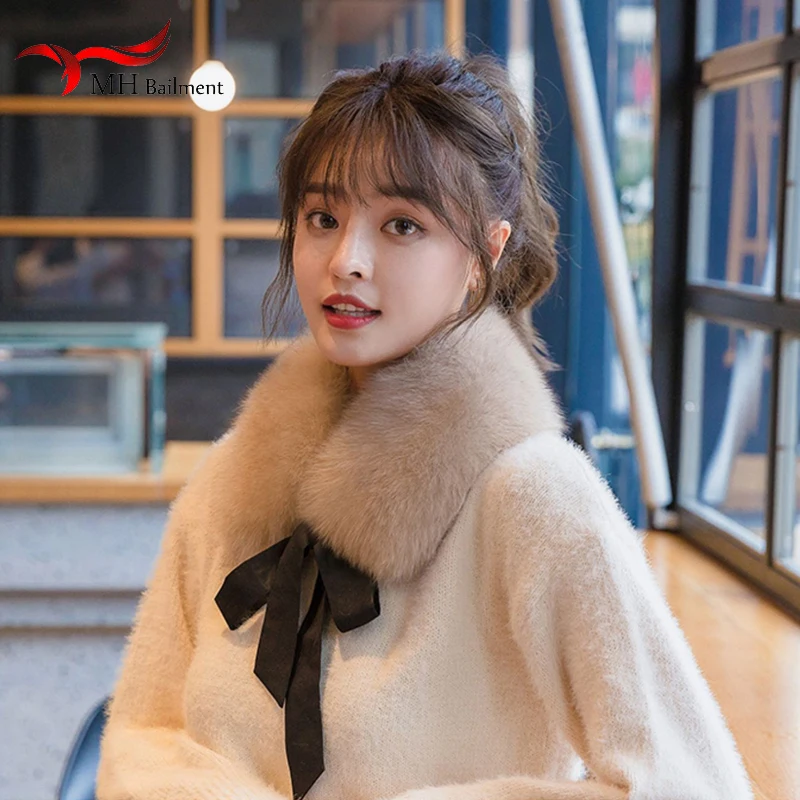 

Женский зимний шарф из натурального Лисьего меха, несколько цветов