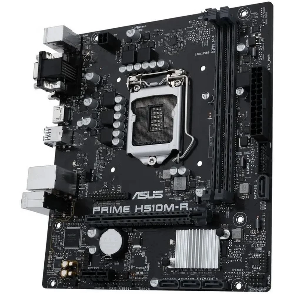 Материнская плата ASUS Prime H510M-R-SI H510 Socket-1200 2xDDR4 4xSATA3 1xPCI-E16x 2xUSB3.2 D-Sub DVI HDMI Glan mATX |