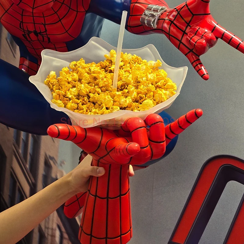 Фото Официальный оригинальный набор Spider-Man: новая лимитированная серия для кинотеатров – ведро для попкорна и стакан для напитков, изысканный подарок на день рождения, игрушки. №3
