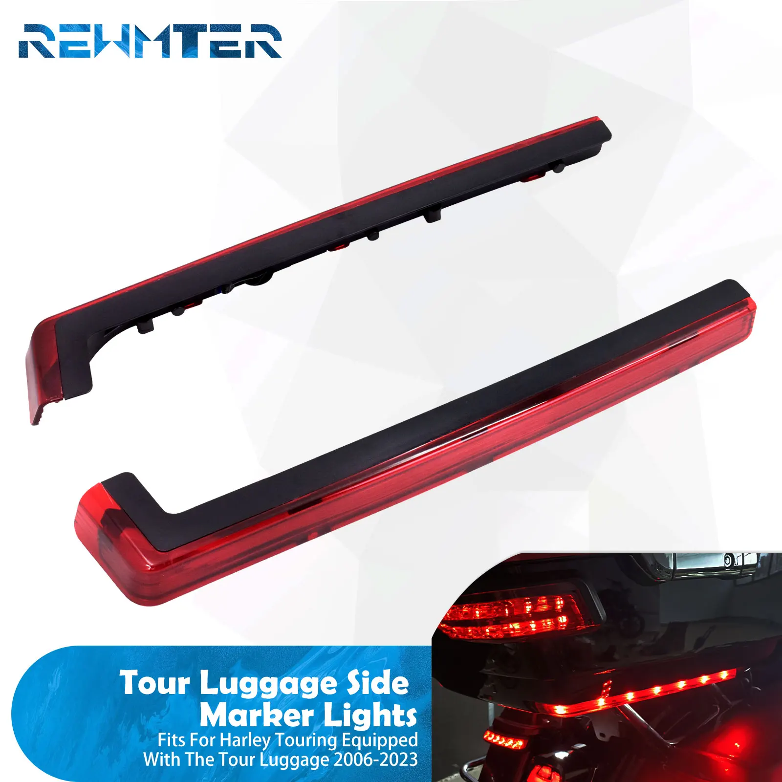 

Светодиодные фонари для мотоцикла, акцентная боковая панель для багажа, лампа для Harley Touring Street Glide Road Glide FLHR FLHX FLTRX 2006-2017