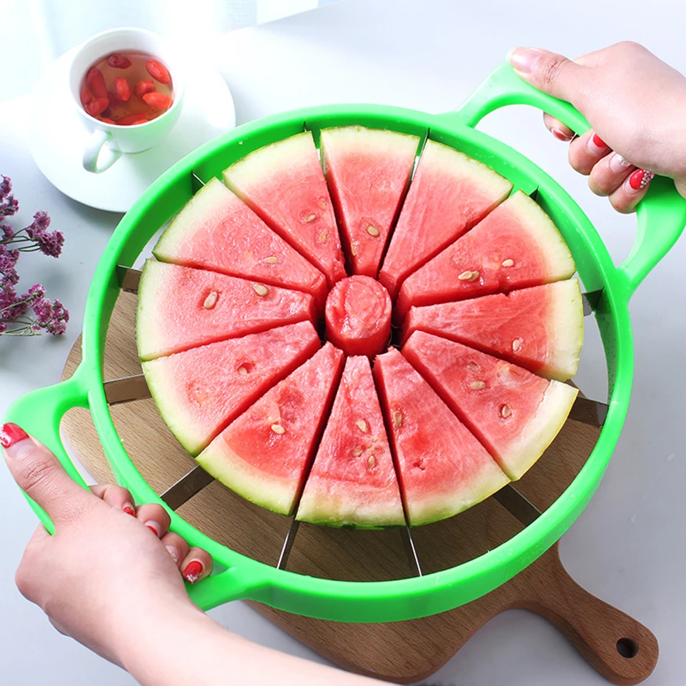 

1pc Stainless Steel Watermelon Slicer Cutter Fruit Divider Kitchen Gadgets