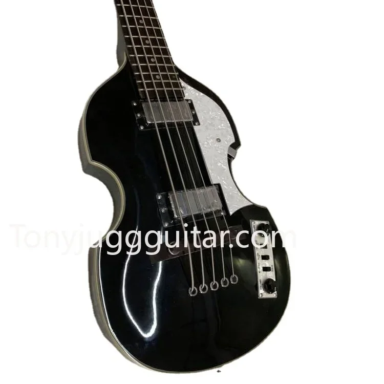 

McCartneyHofner Violin Deluxe 5 Strings Guitar Tobacco Sunburst Electric Bass Flame Maple Top & Back 2 511B Staple Pickups