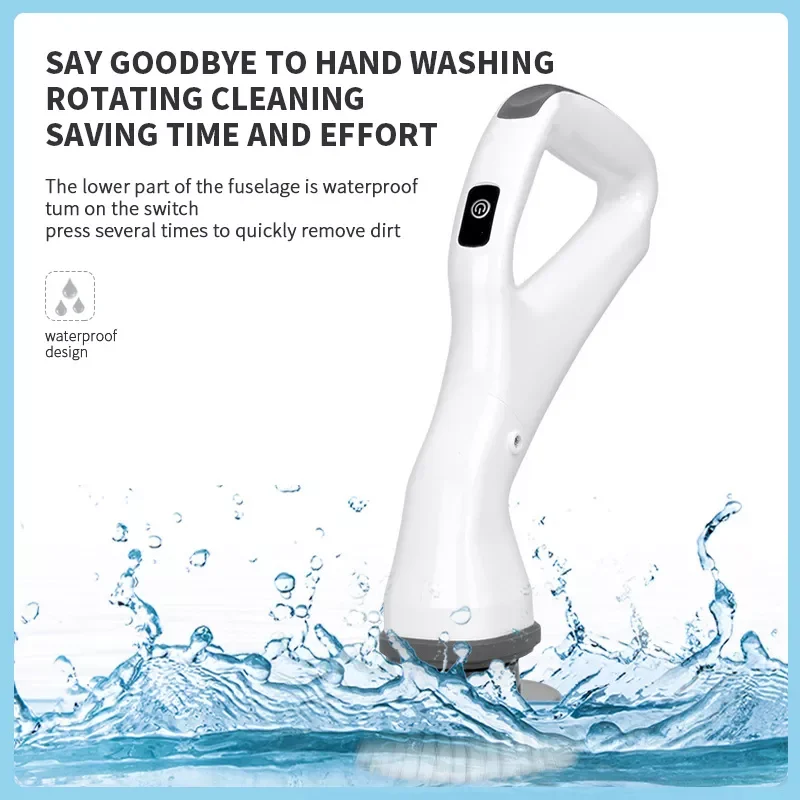 

NEW2023 Home Electric Cleaning Brush Rechargeable Electric Spin Scrubber With Detachable Heads Cleaning Brush Kitchen Toilet Cle