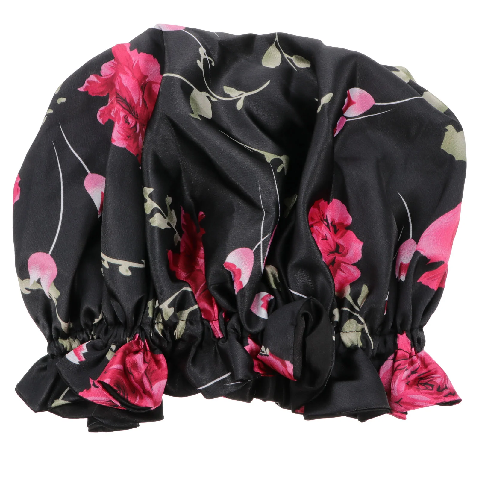 

Cap Sleeping Hair Satin Elastic Woman Shower Caps Bonnet Bath Nightcap Bathing Night Adjustable Bonnets Hats Silk Double Beauty