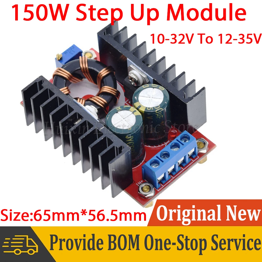 

150W DC-DC Boost Converter Step Up Power Supply Module 10-32V To 12-35V 10A Laptop Voltage Charge Board