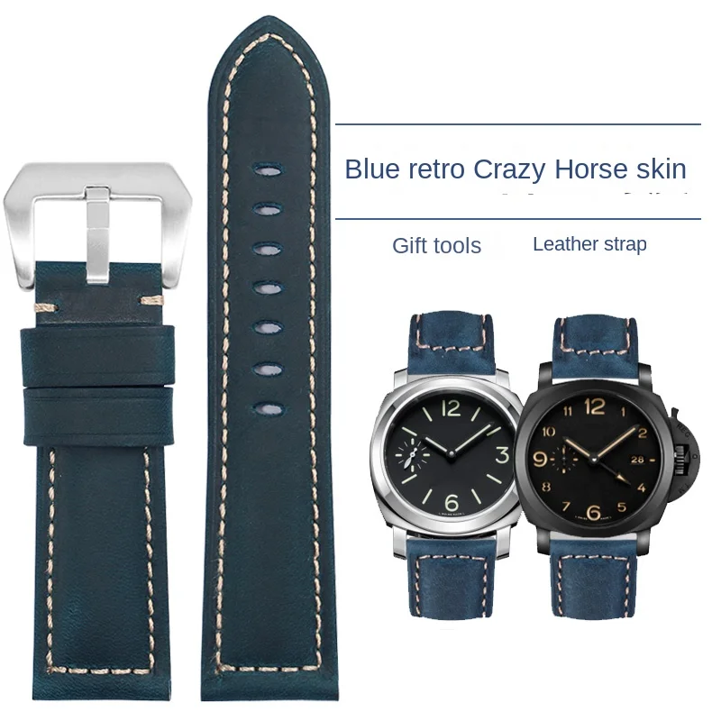 

Vintage Frosted Watch Band With 19/20/21/22/23/24/26mm Soft Leather Strap For Men And Women