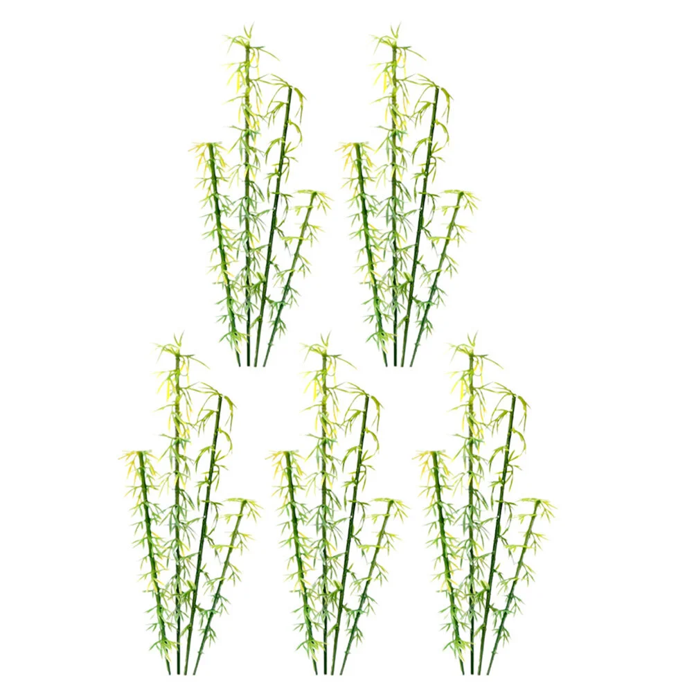 

Set Supplies Mini Artificial Bamboo Greenery Miniature Decor Ornament Fake Train