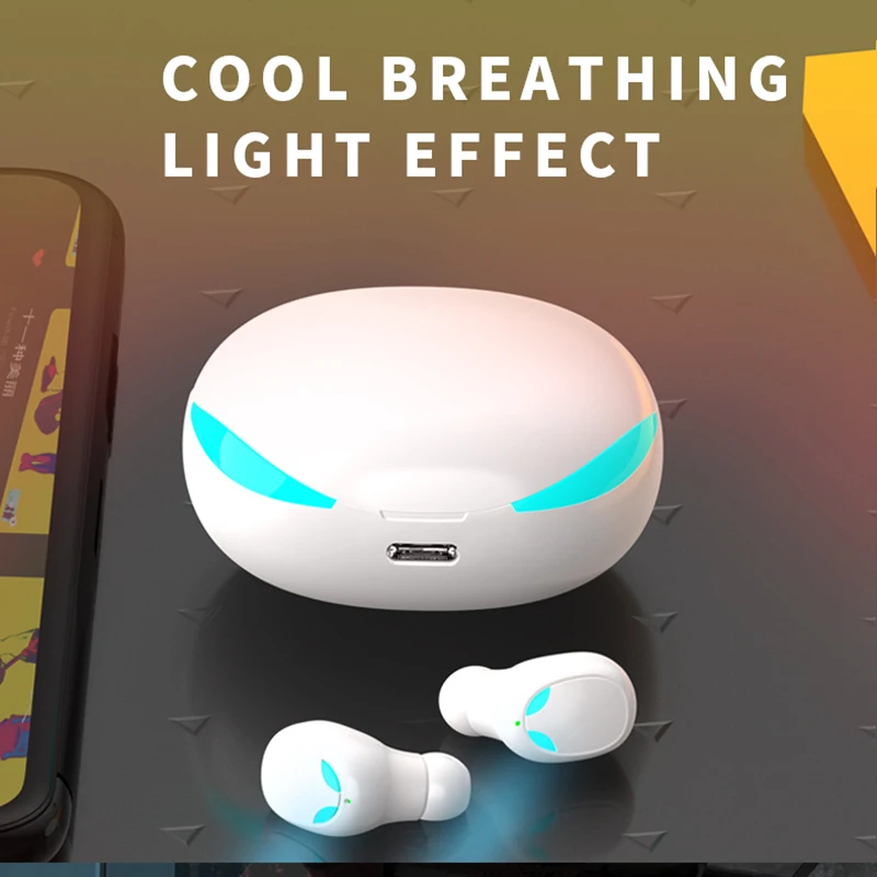 

One-button Control Tws Headphones With Charging Box Touch Bluetooth Earphones Stereo Gaming Earbud Wireless Game Headset