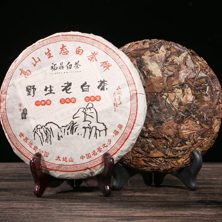 

2018 Chinese Tea Ancient Tree Shou Mei Chinese Tea Bai Cha Tea Leaf Cake 350g