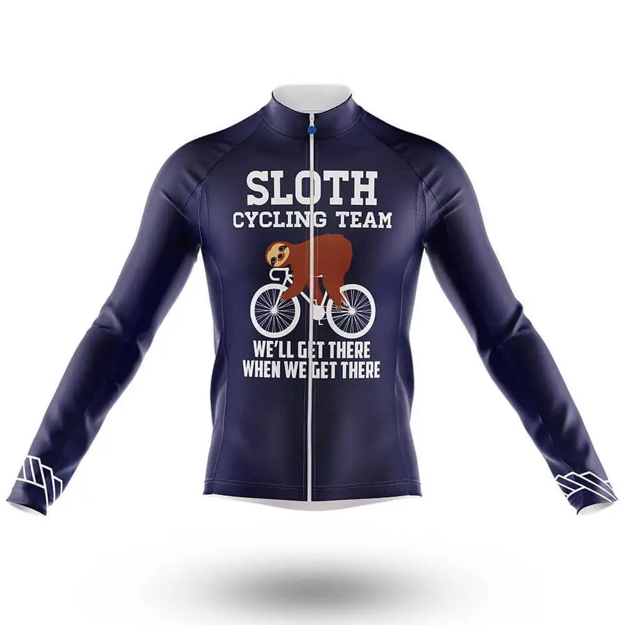 

WINTER FLEECE THERMAL Sloth Cycling Team ONLY LONG SLEEVE ROPA CICLISMO CYCLING JERSEY CYCLING WEAR SIZE XS-4XL