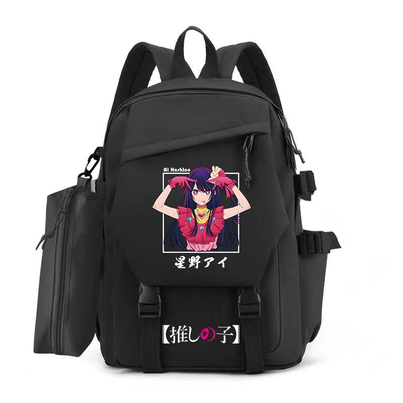 

Fashion Women Backpack Anime Oshi No Ko Print Canvas Bag Manga Teenager Kawaii Book Bag Laptop Student School Bag for Girls Boys