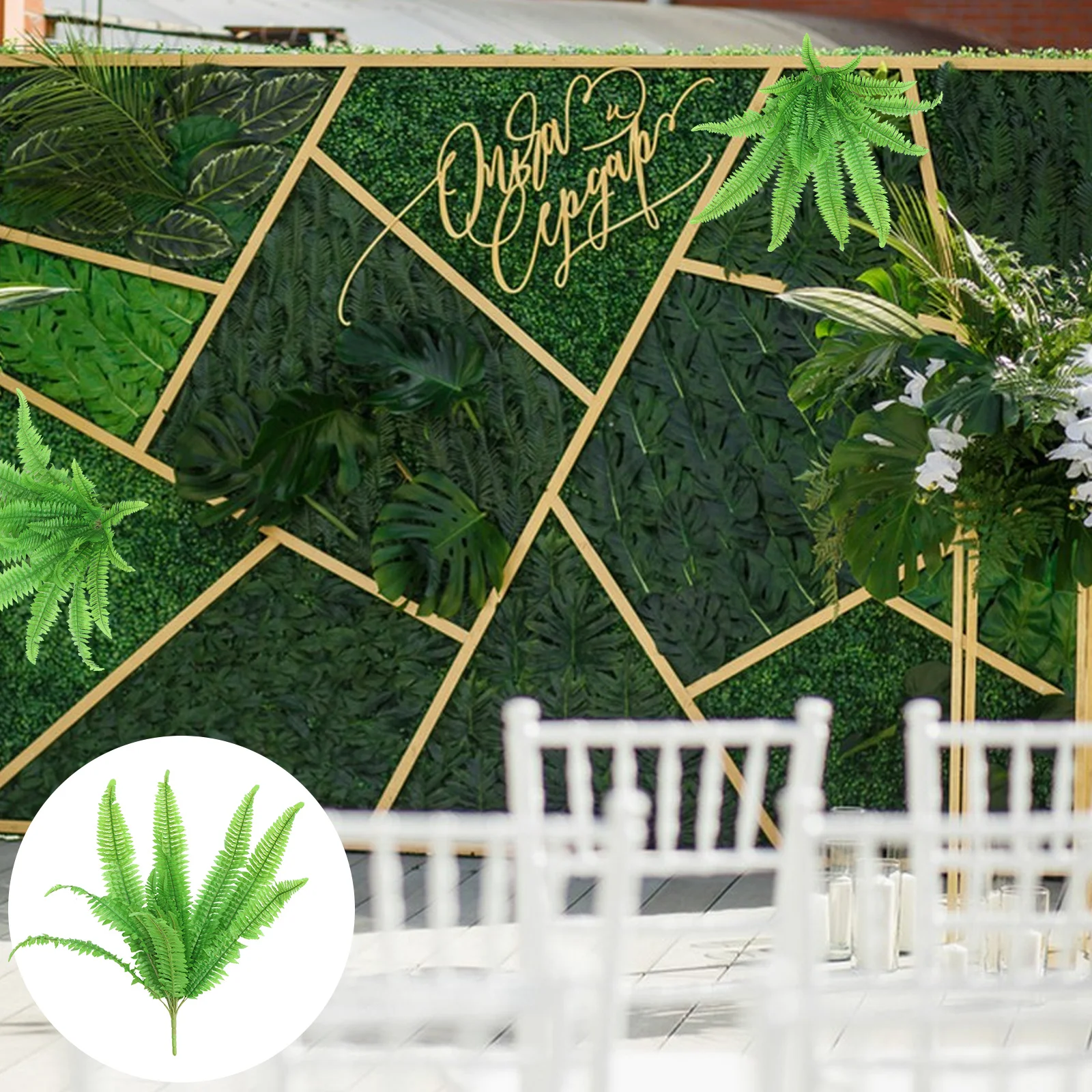 

Simulation Ornament Wall Hanging Decorative Fake Fernwort Leaf